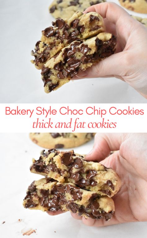 Levain Style Chocolate Chip Cookies, Thick Choc Chip Cookies, Mega Chocolate Chip Cookies, Levin Chocolate Chip Cookies, Thick Chunky Cookies, Chunky Chewy Chocolate Chip Cookies, Nyc Style Chocolate Chip Cookies, Thick Gooey Cookies, Choc Chunk Cookies