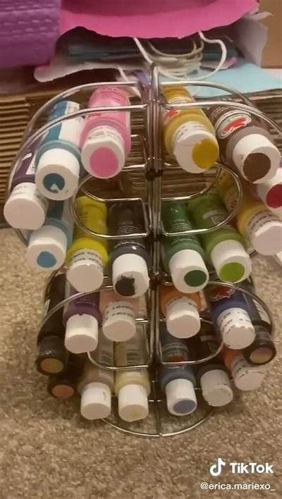 DIY dollar tree paint holder [Video] Dollar Tree Paint Holder, Paint Holder, Dollar Tree Diy Organization, Dollar Store Diy Organization, Dollar Tree Hacks, Craft Room Furniture, Diy Craft Room, Diy Dollar Store Crafts, Outdoor Furniture Cushions