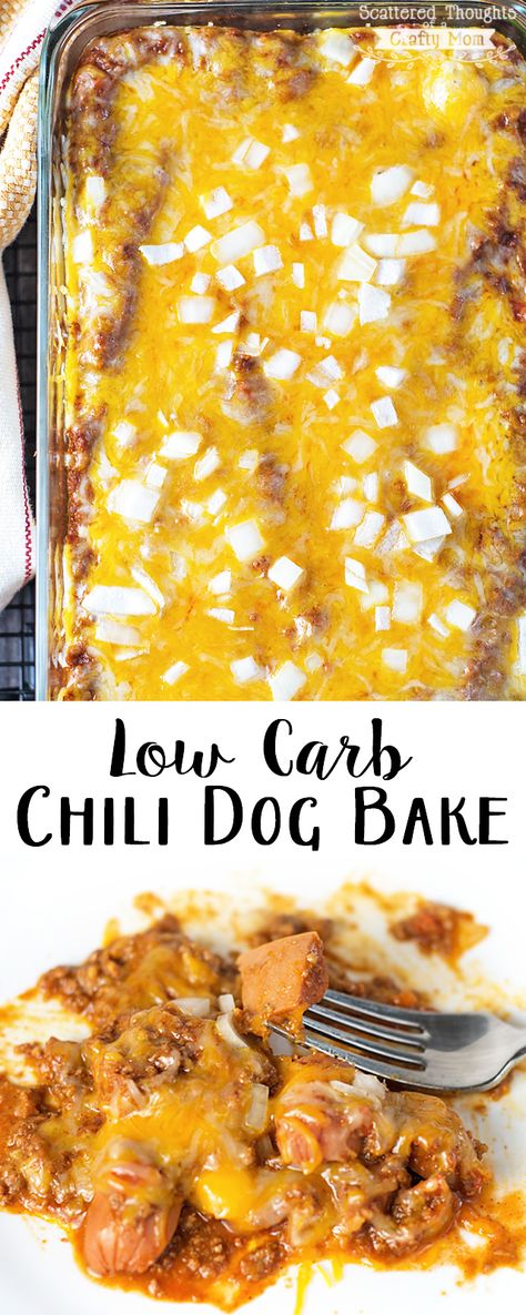 Casseroles Keto, Chili Dog Bake, Dogs Recipes, Eating Low Carb, Bake Healthy, Chili Dog, Low Carb Chili, Keto Beef, 2b Mindset