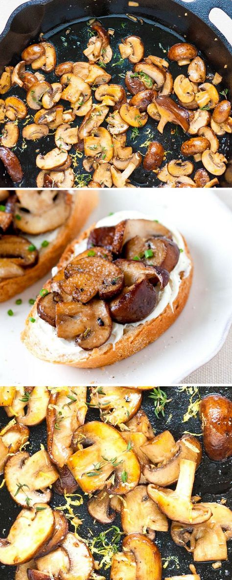 Our no-fail method for how to cook mushrooms perfectly every time! Use any type or size of mushroom! Girls Christmas Brunch, Strict Keto Diet, Meat Sides, Cook Mushrooms, Easy Mushroom Recipes, Mediterranean Lunch, Mushroom Omelette, Mushroom Breakfast, Inspired Taste