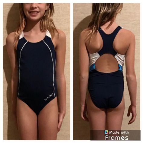 This Cute And Sporty One Piece Has A Racer Back Style, That Creates A Circle In The Back. Fully Lined. Navy, Sky, And White. Kids Swimsuits Bikinis, Pretty Swimsuits, Kids Leotards, Junior Swimsuits, Pretty Swimwear, Racerback Swimsuit, Navy One Piece, Gymnastics Photography, Bad Kids