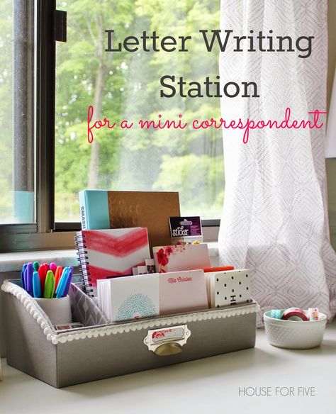 Letter Writing Station, Snail Mail Pen Pals, Writing Station, Personalized Stationary, Pen Pal Letters, Pocket Letters, Handwritten Letters, Girl House, Letter Writing