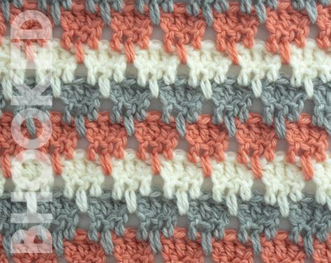 Crochet Larksfoot Stitch » B.Hooked Larkfootstitch Crochet Pattern, B.hooked Crochet, Larksfoot Stitch, Wave Blanket, Crochet Blanket Stitches, Crochet Blanket Stitch, Crochet Star Blanket, Crochet Blanket Rainbow, Crochet Blanket Diy