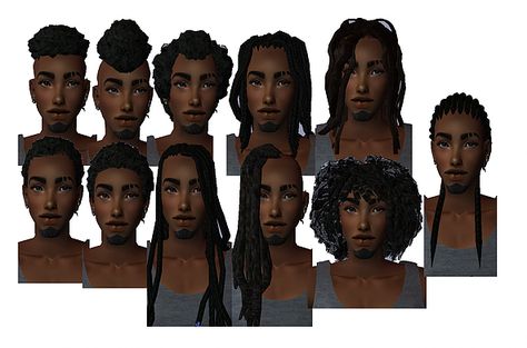 glorianasims2 | Hair! Male Afro Hair, Sims 2 Black Hair, Sims 2 Afro Hair, Male Afro, Afro Hairstyles Men, Sims 2 Hair, Ts2 Cc, Hair Male, Cc Mods