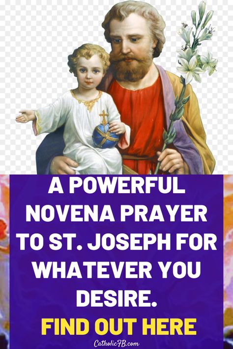 Saint Joseph Prayer, Novena To St Joseph, Novena Prayers Catholic, St Joseph Feast Day, St Joseph Novena, Prayer To St Joseph, St Anthony Prayer, St Joseph Prayer, Fertility Prayer