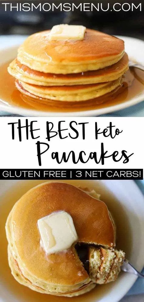 Coconut Flour Pancakes Recipe, Best Keto Pancakes, Keto Gluten Free, Low Carb Pancakes, Keto Pancakes, Resep Diet, Recetas Keto, Low Carb Breakfast Recipes, Best Keto Diet