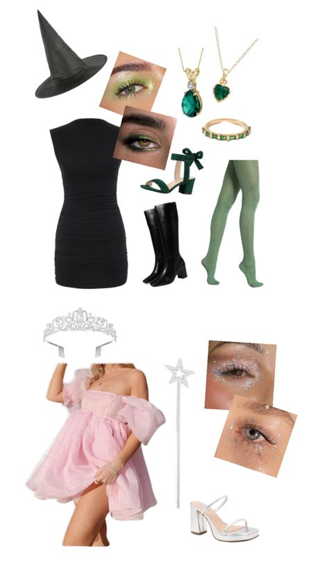 Elphaba Halloween Costume, Elphaba Costume, Glinda And Elphaba, Glinda Costume, Halloween Duos, Wicked Costumes, Xmas Outfit, Clever Halloween Costumes, Duo Halloween Costumes