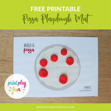 FREE Printable Pizza Playdough Mat Pizza Playdough Mat Free Printable, Pizza Playdough, Kindergarten Centres, Playdoh Ideas, Playdough Ideas, Printable Pizza, Play Doh Activities, Pizza Project, Nanny Activities