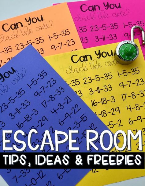 Do you use escape rooms in your classroom? Are you looking for some fun, new ways to incorporate escape rooms into your classroom? Check out the blog post for some fun ideas and free resources to get you started. Escape Room Storylines, Escape Room Ideas For Kids, Classroom Escape Room, Escape The Classroom, Escape Room Diy, Virtual Team Building, Escape Room Challenge, Escape Room For Kids, Escape Room Puzzles