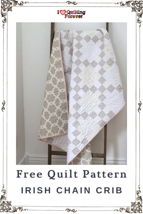 Irish Chain Quilt Pattern, Neutral Baby Quilt, Diary Of A Quilter, Low Volume Quilt, Baby Quilt Tutorials, Neutral Quilt, Beginning Quilting, Irish Chain Quilt, Two Color Quilts