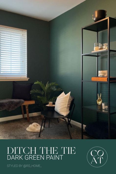 Green Living Room Paint Colors, Green Living Room Paint, Interior Paint Finishes, Dark Green Paint, Dark Green Living Room, Green Wall Color, Very Dark Green, Green Hallway, Simple Interior