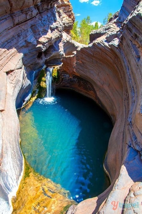 Hamersley Gorge, Karijini National Park - Western Australia Visiting Australia, Waterfall Beautiful, Western Australia Travel, Paradise Pictures, Visit Australia, Phuket Thailand, Explore Travel, Beautiful Places Nature, Beautiful Scenery