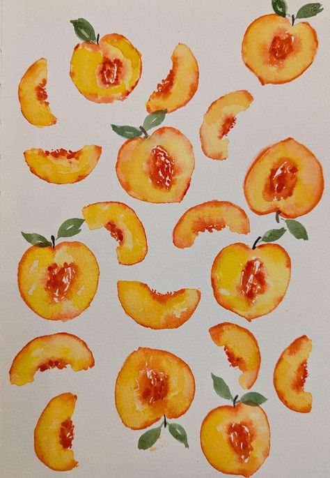 Painting Fruit Acrylic, Jelly Gouache Painting, Drawing Of Fruit, Gouache Painting Ideas, Jelly Gouache, Vegetable Art, Painting Fruit, Happy Feeling, Painting Ideas Easy