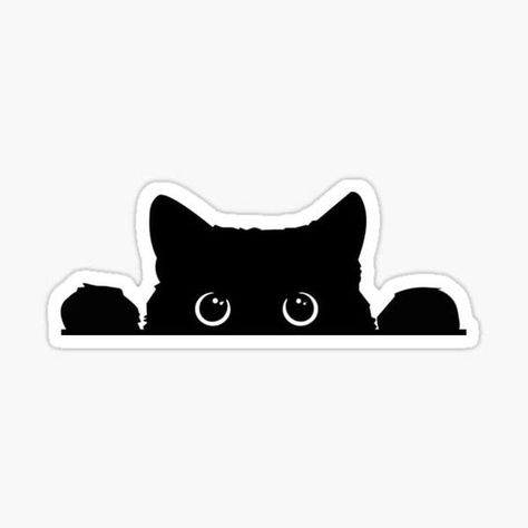 Peeking Sneaky Cat Sticker Funny Vinyl Waterproof, 5in - Yeti Cup Cooler Box Decal Car #StickerCraft Stickers Bonitos, Sneaky Cat, Cooler Box, Yeti Cup, Sticker Funny, Vinyl, Funny