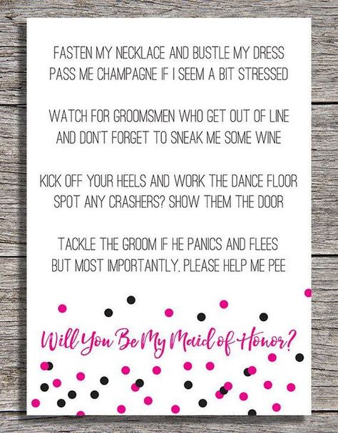 Happy Monday!! Can you believe it's almost August??  Found this Maid Of Honor Invitation Poem, on Pinterest, could not resist posting it Bridesmaid Proposal Poem, Wedding Gift Poem, Bridesmaid Letter, Be My Maid Of Honor, Maid Of Honor Proposal, Wedding Proposals, Wedding Toasts, Wedding Speech, Bridal Party Proposal