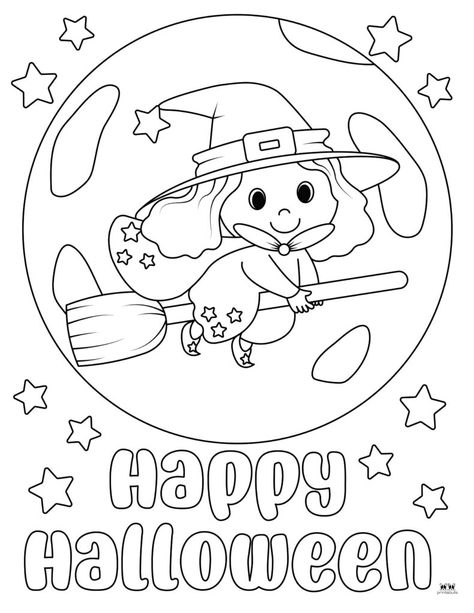 Happy Halloween Coloring Pages, Cute Halloween Pictures, Dibujos Halloween, Halloween Coloring Pictures, Halloween Coloring Pages For Kids, Bat Coloring Pages, Free Halloween Coloring Pages, Halloween Coloring Sheets, Witch Coloring Pages