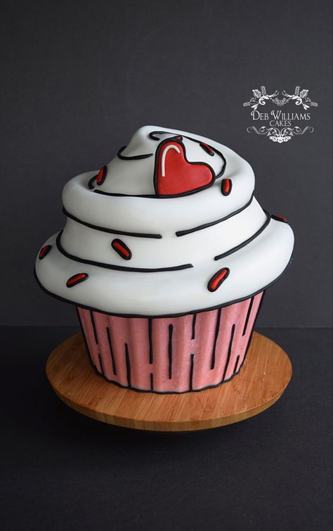 2d Cupcakes, 3d Cupcake, Crazy Cake Ideas, Cartoon Art Cake, Cartoon Cupcakes Decoration, Cake Trends For 2023, Pop Art Cupcakes, Cartoon Cupcakes Ideas, Cartoon Cake Ideas