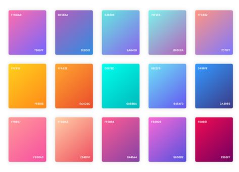 Gradients Color Style on Behance Rollup Design, Html Color Codes, Ui Color, Gradient Color Design, Website Color Palette, Logo Game, Color Design Inspiration, React Native, 카드 디자인