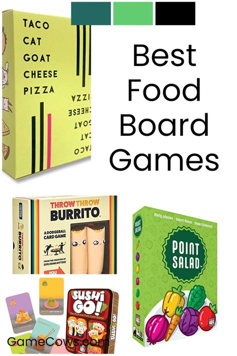 If you’ve got an appetite for some serious gaming, definitely check out our “tasting menu” of some food-inspired board games. We’ve collated the best of the best games, all in one list. Now, look no further because here are the best food-themed board games on offer! Bon appetite! Read more @GameCows.com #boardgames #boardgaming #tabletopgames #tabletopgaming #brettspiele #juegosdemesa #food Taco Games, Board Games For Couples, Games To Play With Kids, Food Inspired, Fun Card Games, Board Game Design, Fun Board Games, Player Card, Board Games For Kids