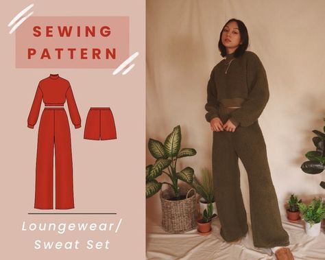 Sweat Set, Couture Mode, Nine Patch, Creation Couture, Sewing Design, Fall Clothes, Diy Sewing Clothes, Sewing Pattern Sizes, How To Make Clothes