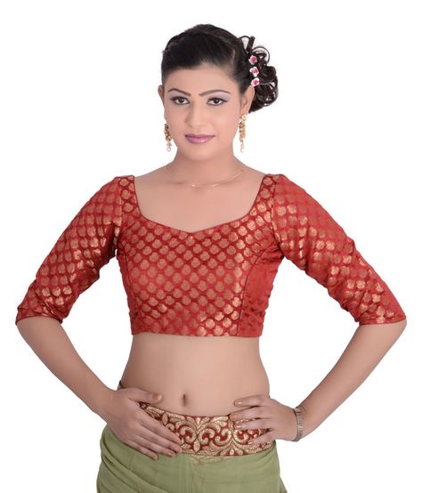 Loved it: Inblue Fashions Red Brocade Blouse, http://www.snapdeal.com/product/inblue-fashions-red-brocade-blouse/210815782 Red Brocade Blouse, Princess Cut Blouse Design, Princess Cut Blouse, Eastern Wear, Blouses Designs, Red Princess, Cut Blouse, Brocade Blouse, Indian Saree Blouse