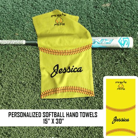 Softball Swag Bag Ideas, Softball Gifts For Players Diy, Softball Towels, Softball World Series, Softball Team Gifts, Softball Party, Softball Hair, Simple Gift Ideas, Softball Crafts