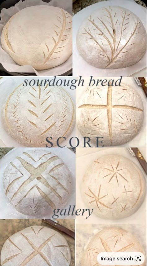 Bread Recipes With Design, Sour Dough Loaf Bread, Homemade Sourdough Recipes, Sourdough Bread Slashing, Sourdough Bread Markings, Bread Making Tips, Sourdough Bread Score Designs, Sourdough Bread Pretty, Sourdough Waste Recipe