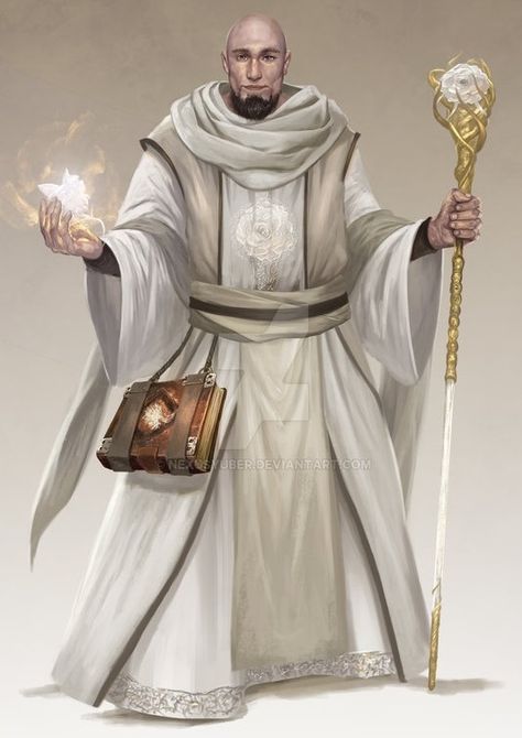 Staff Magic, White Mage, Art Magic, White Spirit, Magic Book, Arte Fantasy, Fantasy Rpg, Medieval Fantasy, Dnd Characters