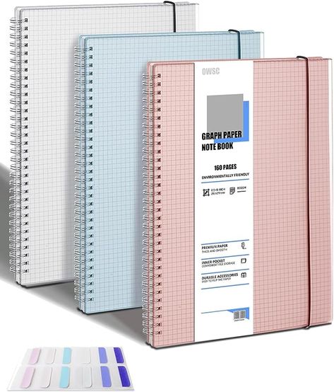 Grid Notebook Aesthetic, Grid Paper Notebook, Best Notebooks For School, Note Books For School, Graphing Notebook, Blair School, Notebook For College, Cute Notebooks For School, Aesthetic Supplies