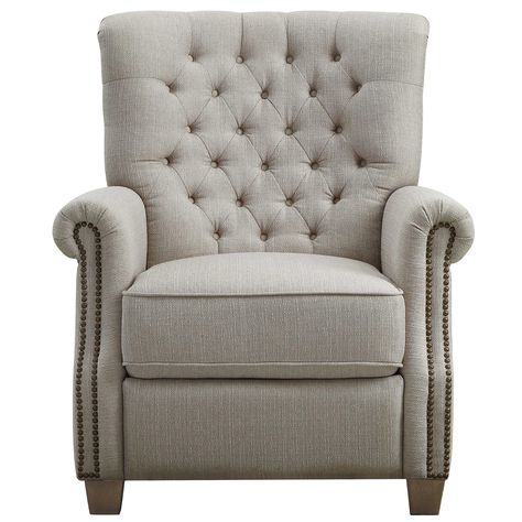 Button Tufted Chair, Zero Gravity Recliner, Tufted Chair, Large Chair, Better Homes And Garden, White Chair, Gray Fabric, Cool Chairs, Fabric Upholstery