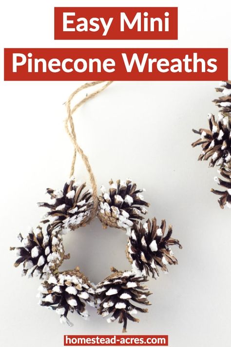 Rustic Christmas Crafts, Pinecone Crafts Kids, Nanny Life, Pinecone Crafts Christmas, Pinecone Crafts, Wreath Ornaments, Toddler Craft, Frugal Christmas, Cone Crafts