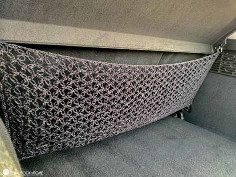 Crochet Car Cover Pattern Free, Crochet Cargo Net, Crochet Center Console Cover Free Pattern, Crochet Bench Seat Cover, Crochet Car Storage, Crochet Car Headrest Cover Free Pattern, Crochet Car Basket, Crochet Car Organizer, Home Crochet Projects