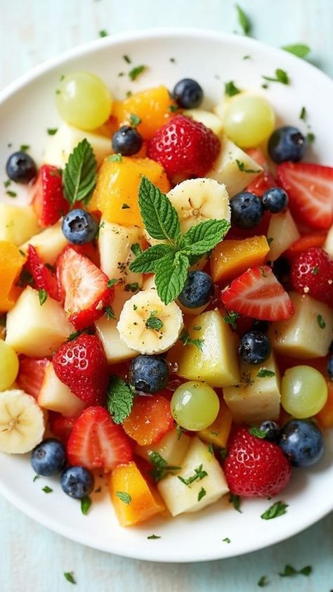 Holiday Fruit Salad Valentines Fruit Salad, Brunch Fruit Salad Recipes, Christmas Morning Fruit Ideas, Easy Winter Fruit Salad, Warm Fruit Salad, Christmas Fruit Salad Recipes, Fruit Salad For Christmas, Fruit Salad Christmas, Winter Fruit Salad Recipe