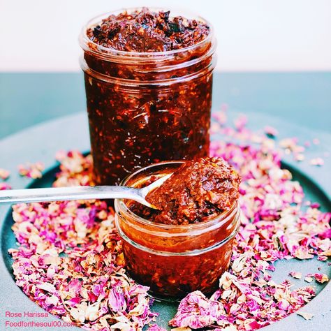 Harissa Paste Recipe, Rose Harissa, Sweet Potato Pizza, Food For The Soul, Harissa Paste, Rose Flavored, Paste Recipe, Hot Sauces, Marinade Sauce