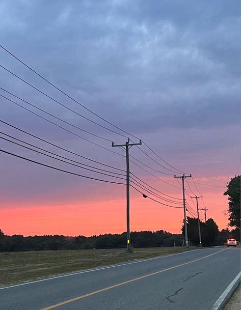 Power lines, pink sky, sunset, road, country side, summer Country Side Summer, Sunset On The Road, Pink Sky Sunset, Sunset Road, Power Lines, Transmission Line, Sky Sunset, Country Side, Pink Sunset