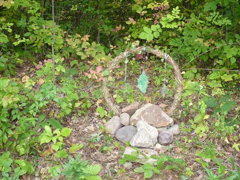 Pagan Garden, Lipstick Inspiration, Stacking Stones, Sacred Space Altar, Buy Dirt, Outdoor Meditation, Witchy Garden, Fairy Circle, Sacred Garden