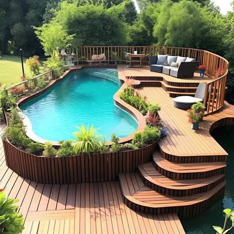 Pool Oasis, Hotel Residence, Deck Piscina, Dream Backyard Pool, Backyard Renovations, Backyard Pool Landscaping, Pool Decor, Decks Backyard, Backyard Pool Designs