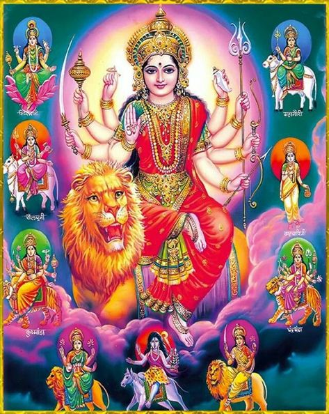 Navratri Devi Images, Lord Durga, Maa Image, Ma Durga, Durga Picture, Durga Kali, Aadi Shakti, Durga Painting, Happy Navratri Images