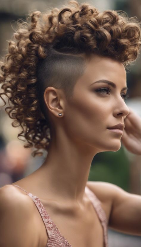 Fake Mohawk Hairstyles, Fake Mohawk Hairstyles For Women, Fake Mohawk, Relaxed Hairstyles For Black Women, Short Hair Mohawk, Curly Mohawk Hairstyles, Female Mohawk, Mohawk Hairstyle, Mohawk Hairstyles For Women