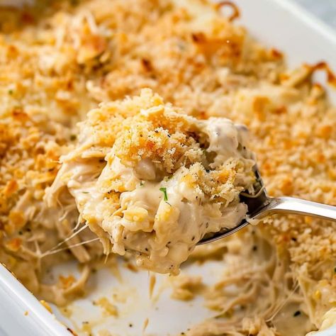 Ritz Cracker Chicken Casserole - Insanely Good Cracker Chicken Casserole, Ritz Cracker Chicken Casserole, Ritz Chicken Casserole, Ritz Chicken, Hot Chicken Salads, Best Chicken Casserole, Ritz Cracker Chicken, Cracker Chicken, Boiled Chicken Breast