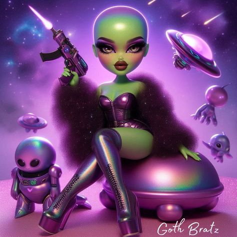 Alien superstar 🛸👾👽✨ #bratz #explorepage Alien Fairy, Alien Superstar, Bad Gyal, Backgrounds Phone, Backgrounds Phone Wallpapers, Profile Pics, Pop Star, Phone Wallpapers, Aliens