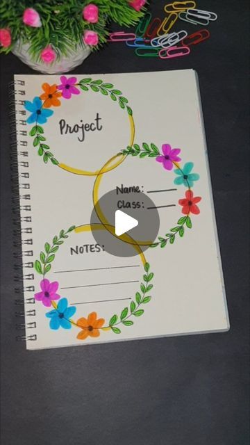 The Creative Class on Instagram: "Easy and beautiful project front page idea📒📚🌼🌸 . . . . . #studygram #study #studymotivation #studying #studynotes #student #studywithme #motivation #studygrammer #notes #lettering #studyblr #bulletjournal #education #enem #studytips #o #bujo #studentlife #studytime #estudos #upsc #university #studyinspiration #stationery #school #instagram #studygrambr #studyhard #oposiciones" Project Front Page, Painting Cards, School Instagram, Subject Labels, Drawing Classes, Project Work, Study Pictures, Stationery School, Creative Class