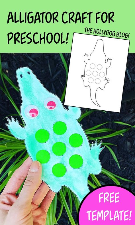 Check out one of my favorite Preschool Crafts! This alligator craft is perfect for building fine motor skills and pincher strength! Alligator Craft for Preschool | Alligator Theme | Alligator Activities for Preschool | Zoo Theme | Kids' Crafts | Crafts for Kids Alligator Craft Preschool Art Projects, Preschool Crocodile Activities, Alligator Craft For Preschool, Reptiles Art Preschool, Free Alligator Printables, Crocodile Crafts For Preschoolers, Preschool Alligator Craft, Alligator Template Free Printable, Alligator Crafts For Preschool