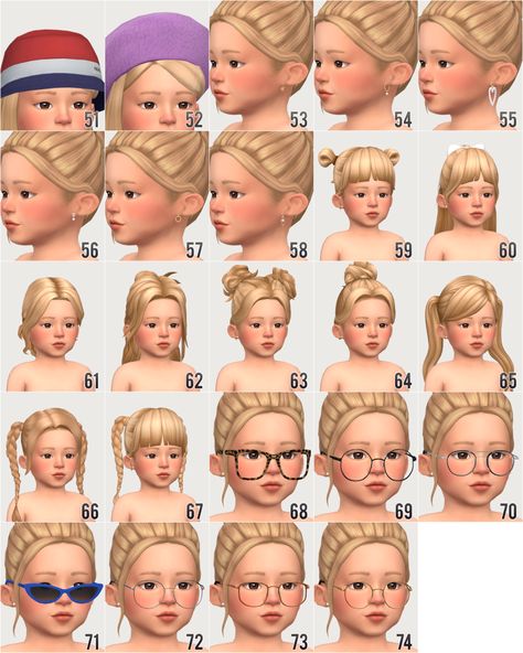 Mods For Sims 4 Hair, Sims 4 Cc Euphoria, Cute Cc Sims 4, Giselle Hair, Ts4 Toddler Cc, Sims 4 Cc Toddler Hair, Sims Toddler Cc, Accessories Sims 4 Cc, Sims 4 Toddler Hair