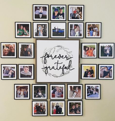 Diy Wall Collage Ideas, Family Photo Wall Arrangements, Mix Tile Photo Wall Ideas, Wall Collage Diy, Wall Arrangement Ideas, Photo Arrangements On Wall, Wall Collage Ideas, Diy Wall Collage, Displaying Family Pictures