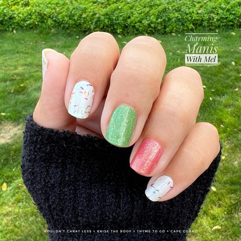 Neutral Mani, Color Street Mixed Mani, Raise The Roof, Nail Color Combos, Color Streaks, Mixed Mani, Pretty Nail Designs, Color Street Nails, Fancy Nails