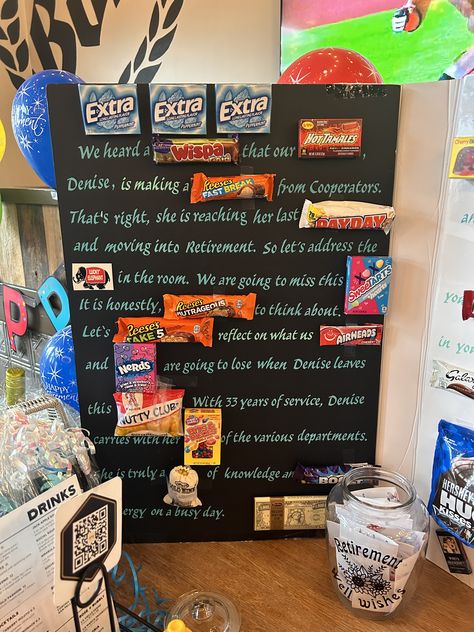 Retirement Candy Bar Poster, Retirement Candy, Candy Bar Poster, Bar Posters, Retirement Messages, Candy Bar Posters, Retirement Ideas, Dyi Gifts, Bar Poster