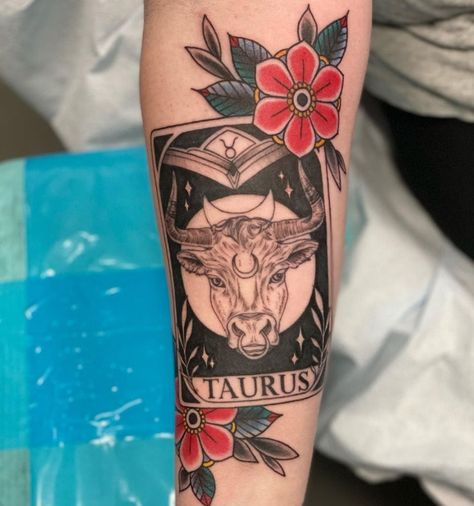 If you're a Taurus, you were born between April 20 and May 20. Show off the strength of the bull with these Taurus tattoo ideas. #taurus #tattoos #astrology Taurus Tattoo Ideas, Dainty Tats, Taurus Tattoo Designs, Taurus Bull Tattoos, Taurus Tattoo, Glyph Tattoo, Tarot Card Tattoo, Traditional Style Tattoo, Taurus Tattoos