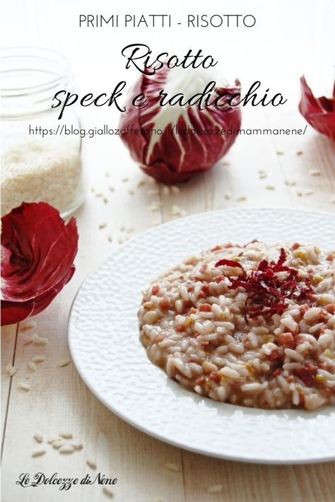 RISOTTO CON RADICCHIO E SPECK #risotto #conradicchio #conspeck #risottoconradicchio #cucinaitaliana #food #ricetta #recipe #bimby #thermomix #radicchioespeck #food Risotto Radicchio, Food Motivation, Healthy Food Motivation, Polenta, Food Hacks, Pesto, New Recipes, Healthy Food, Oatmeal