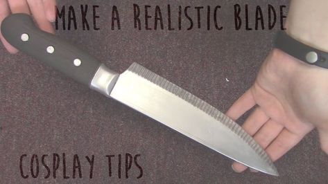 Prop Cosplay Knife Tutorial Using Rub n Buff | Cosplay Tips for Beginner... Messer Diy, Toy Knife, Cosplay Hacks, Uraraka Cosplay, Blade Cosplay, Cosplay Crafts, Cosplay Items, Rub N Buff, Diy Cosplay